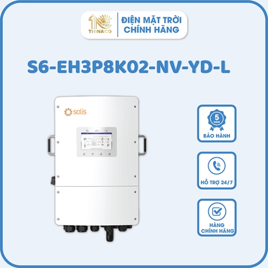 Inverter hybrid Solis S6-EH3P8K02-NV-YD-L - Inverter Hybrid Hùng Việt