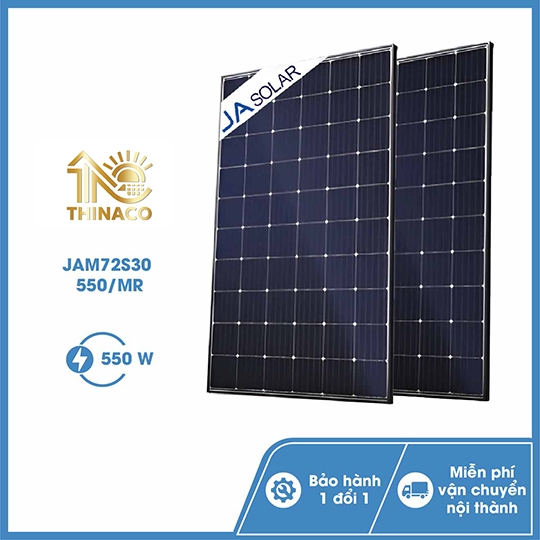 Tấm pin JA 550Wp - JAM72S30 550/MR - Tấm pin năng lượng mặt trời